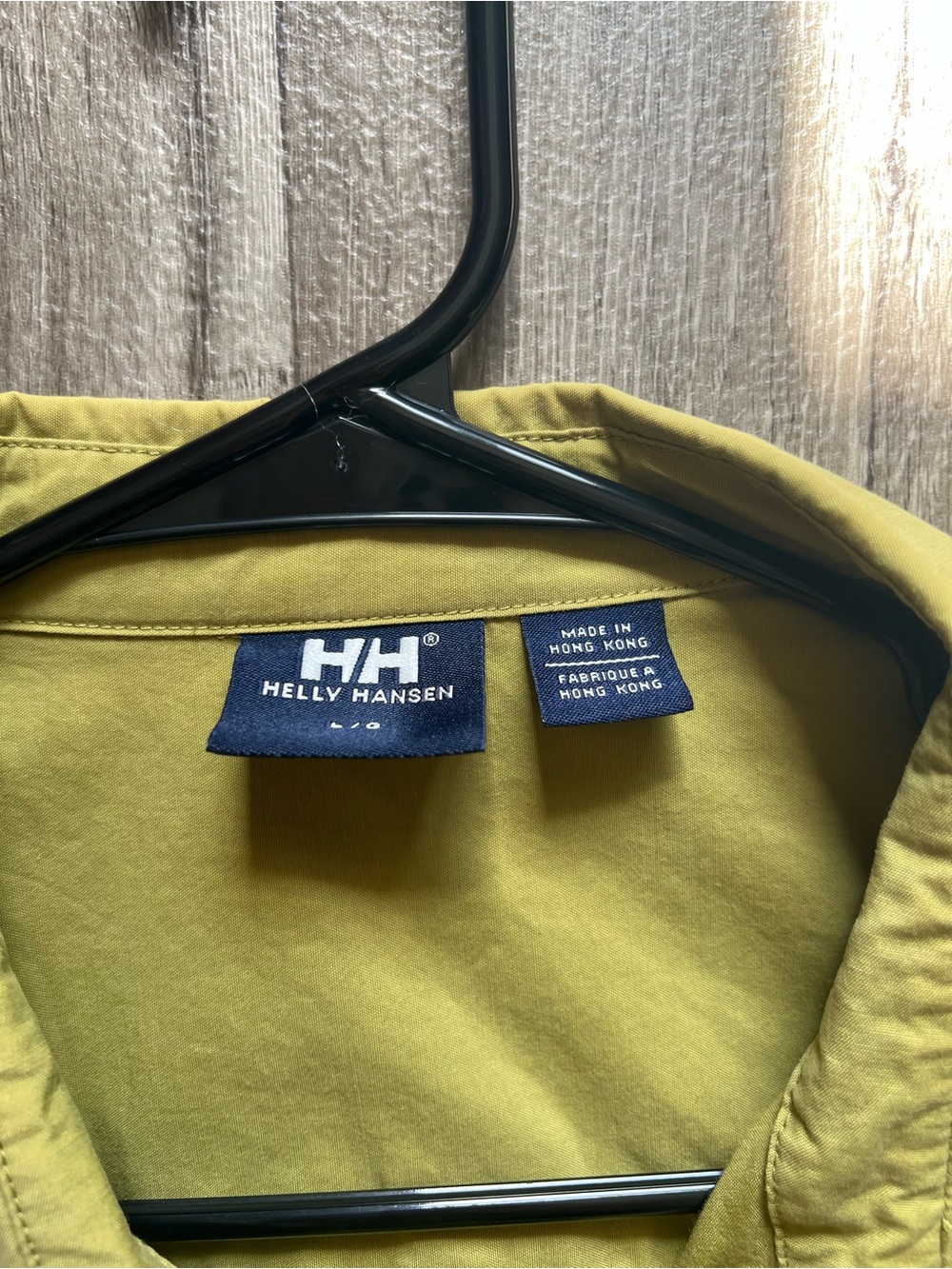 Helly Hansen Technical Utility Hiking Shirt Chartreuse Yellow Green Mens L - Picture 3 of 4